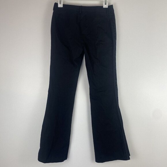 Vintage Women's Flare Dress Pants Size 4 Petite Side Panel Detail Black - Picture 4 of 9